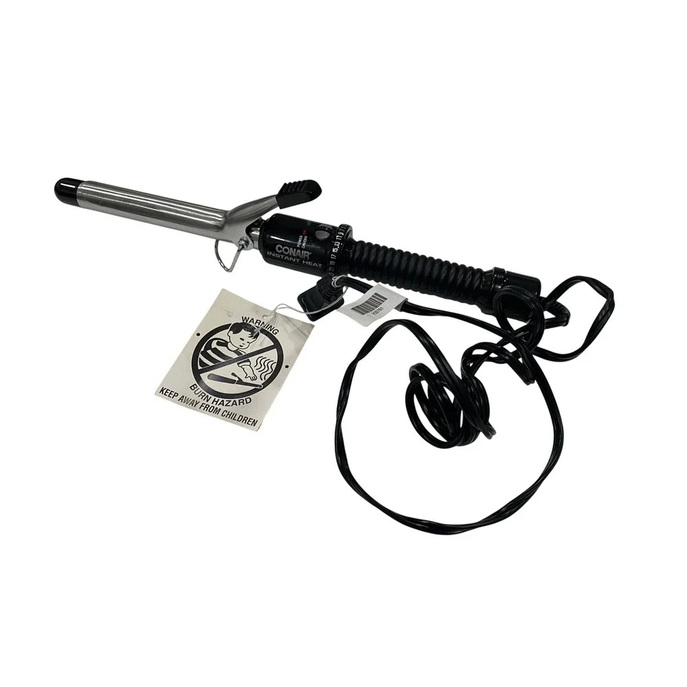 Conair Instant Heat 3/4 Inch Curling Iron Black Silver CD81 Turbo Heat Boost